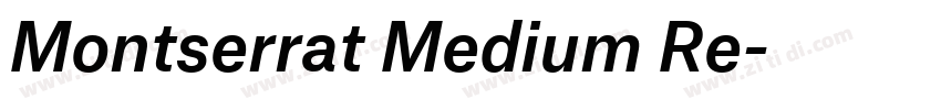 Montserrat Medium Re字体转换